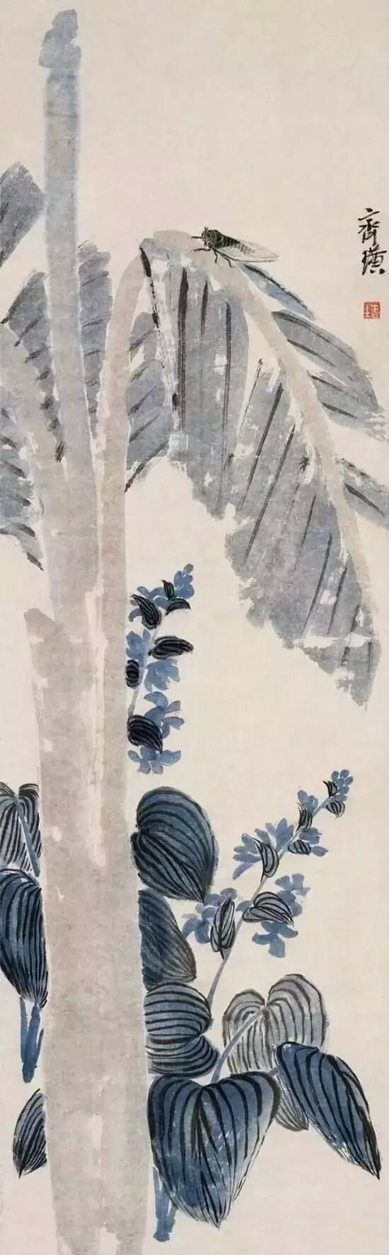 芭蕉鸣蝉图